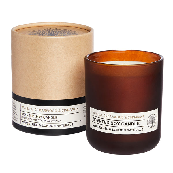 Vanilla, Cedarwood & Cinnamon Candle Wavertree and London Australia