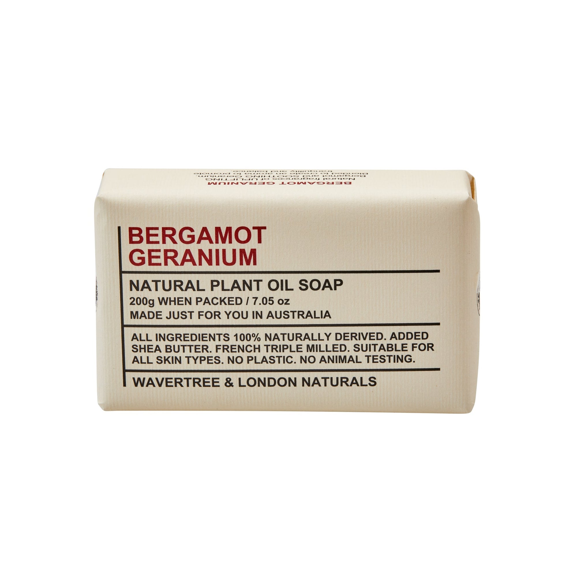 Bergamot and Geranium Soap Bar carton 200g x 8