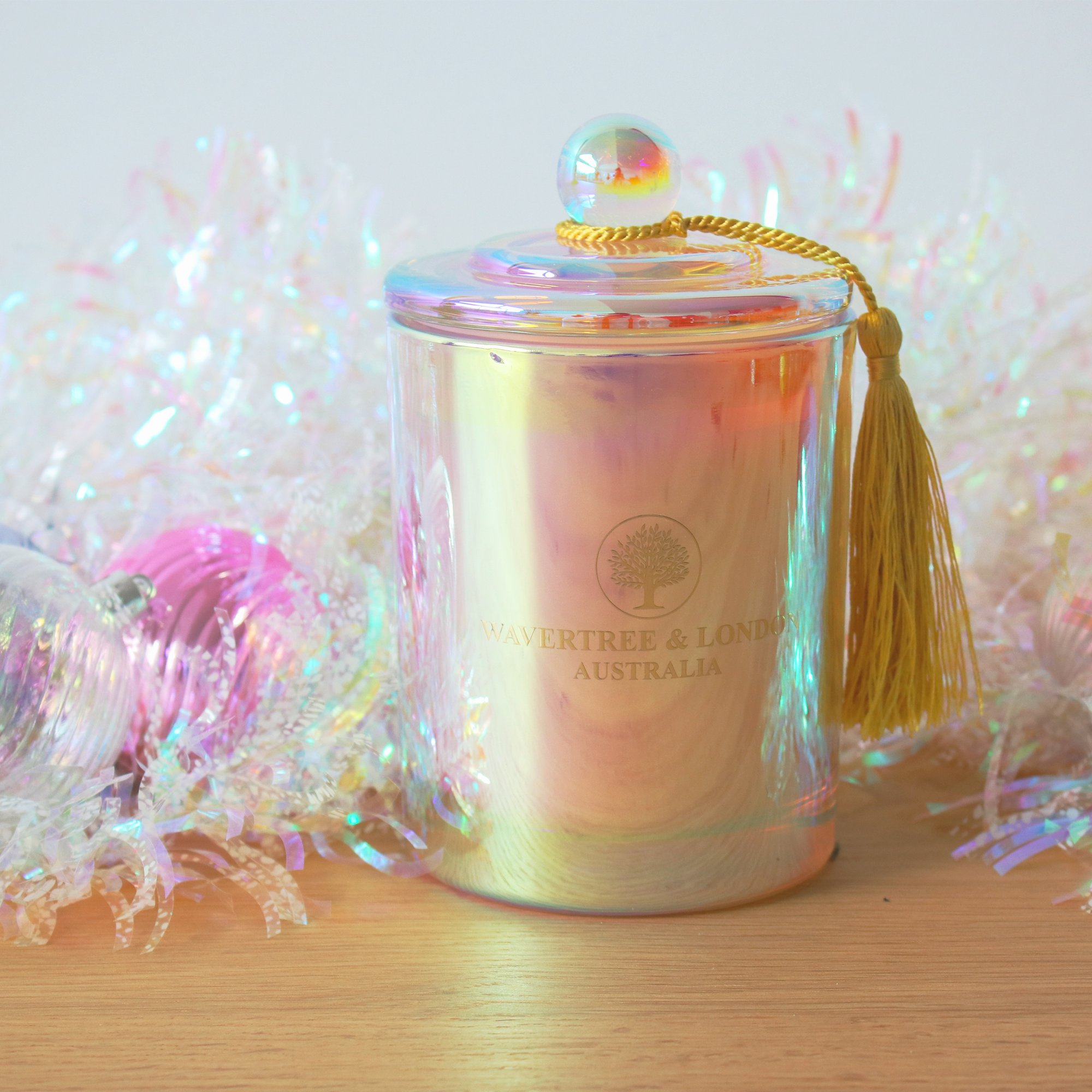 Christmas Tinsel Candle