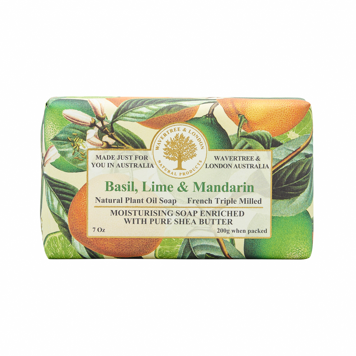 Basil Lime Mandarin Soap Bar 200g
