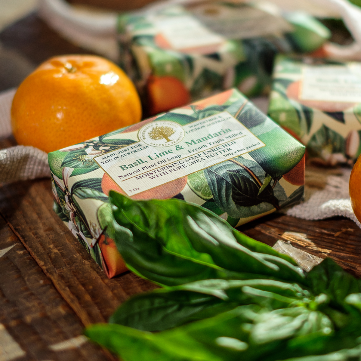 Basil Lime Mandarin Soap Bar 200g